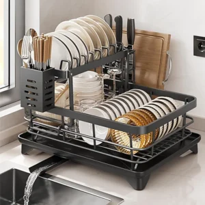2 Tier Dish Drainer Rack