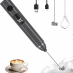 Electric Foamer USB Rechargeable Household Kitchenware Stirring Stick Milk Coffee Creamer Digital Display Portable