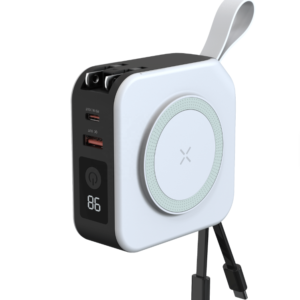 Portable Magnetic Wireless Power Bank 10000mAh Fast Charge With Cable Mobile Accessories