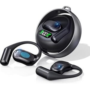 YYK-Q93 360 Degree Rotating Fashion Accessories ENC Noise Cancelling TWS Earphones Ear Hook Earbuds Sports with Waterproof